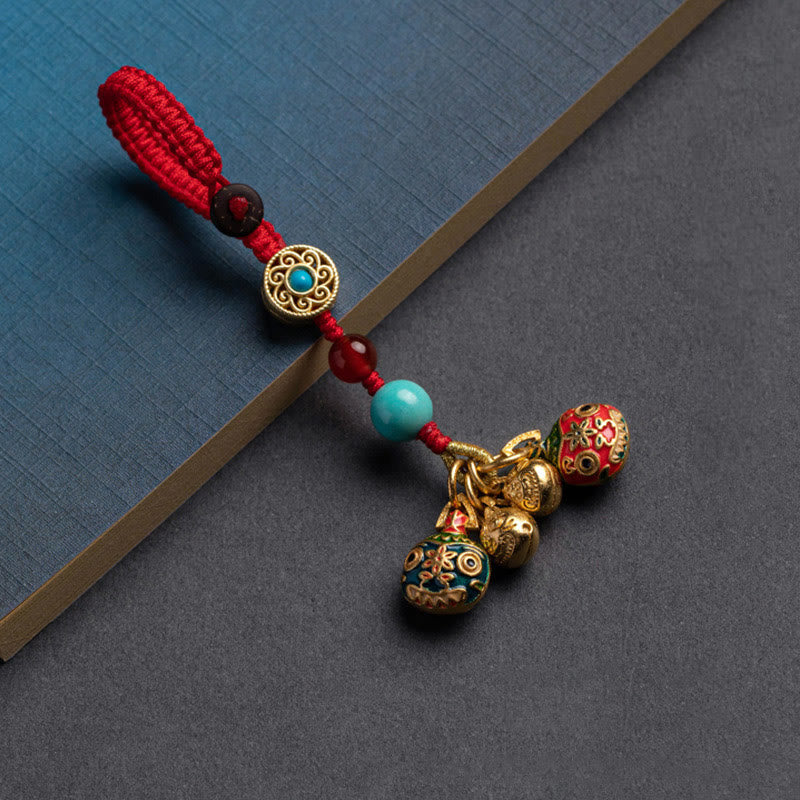 Gold Schluckendes Tier Familie Glück Schlüsselanhänger für spirituellen Reichtum