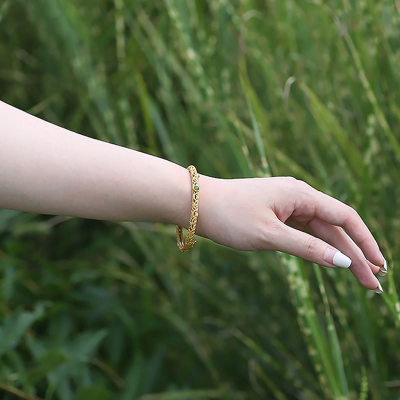 Cyan Jade Kupfer Glücksverheißendes Wolkenarmband für Ruhe und Glück