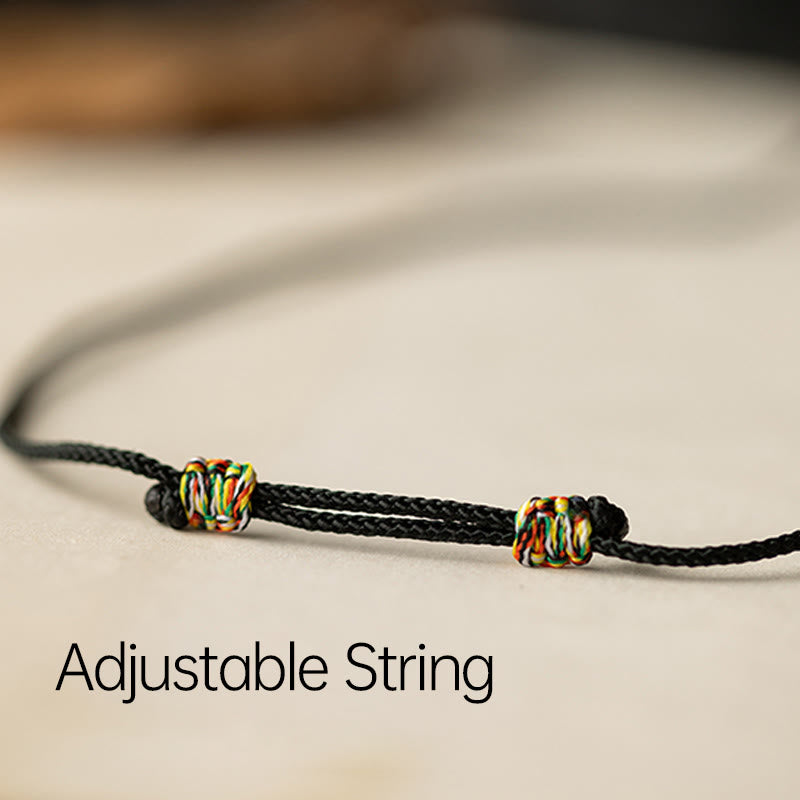 Spirituelle Halskette aus 999er Sterlingsilber mit Peace Joy Fu-Anhänger