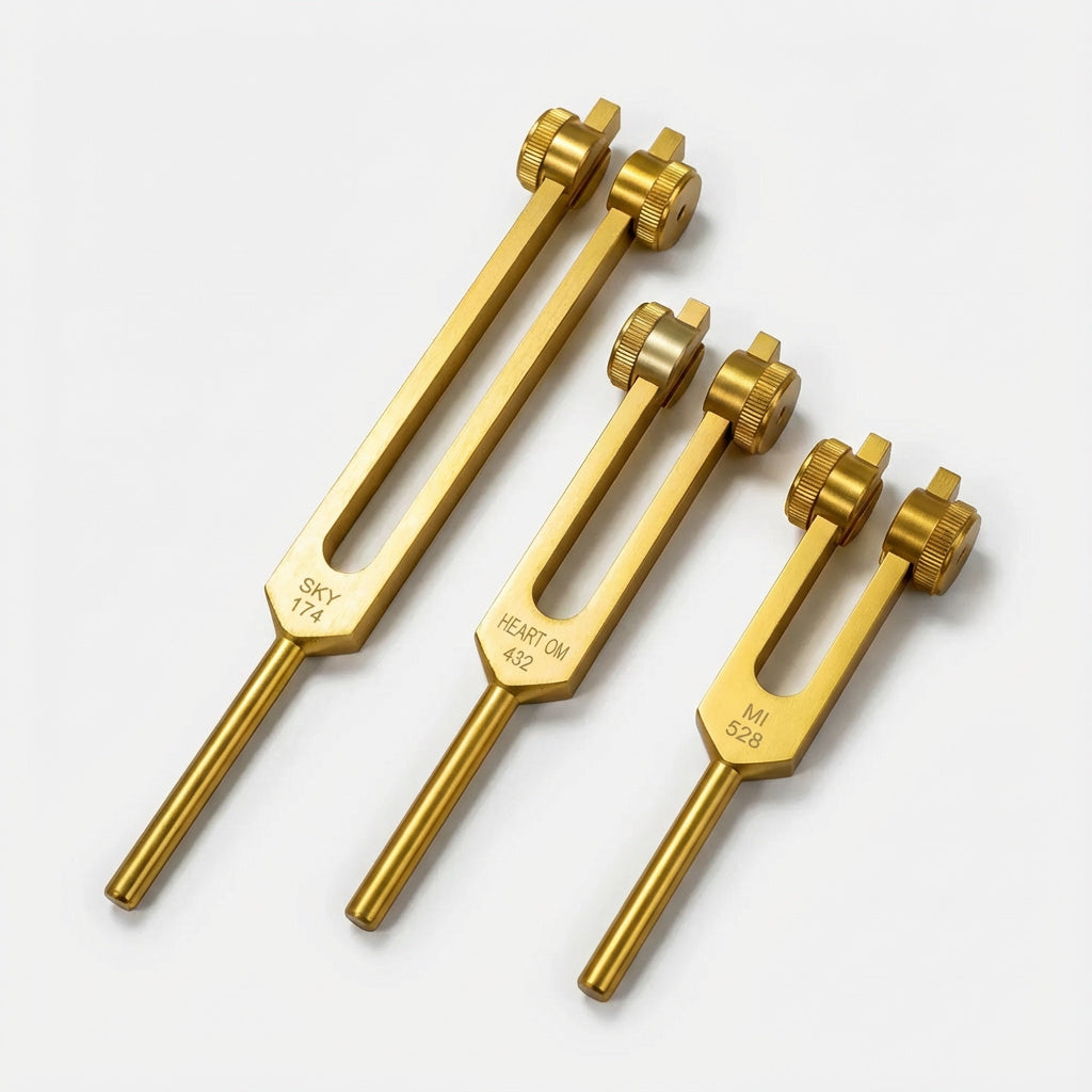 3-teiliges Solfeggio-Stimmgabel-Set: 174, 432 und 528 Hz Heilfrequenzen