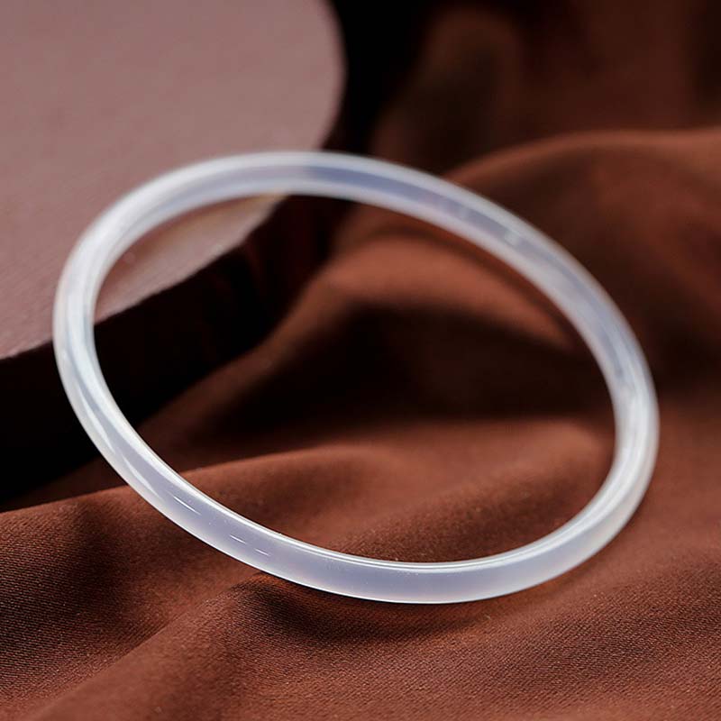 Cyan- und weißes Jade-Erfolgsarmband, 58 mm