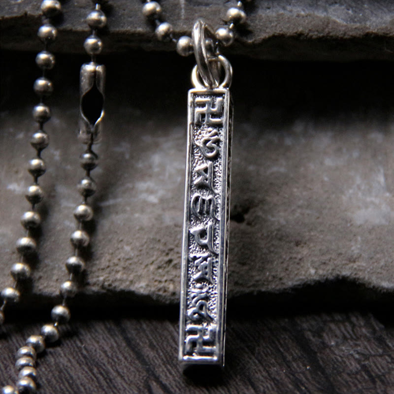 925 Sterling Silver Om Mani Padme Hum Necklace | Wisdom & Blessings