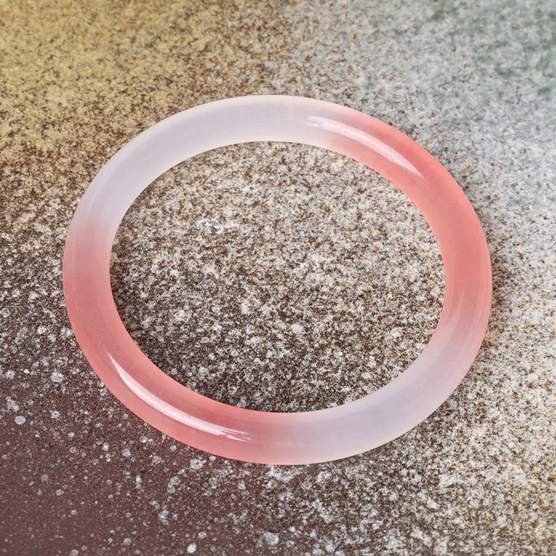 8 mm rosa goldener Seiden-Jade-Reichtumsarmband-Armreif