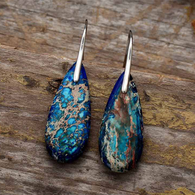 Emperor Stone Spiritual Healing Earrings for Balance