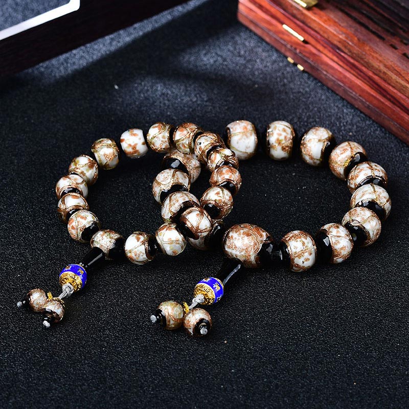 Tibetisches Drachenader-Achat-Heilarmband 14 mm