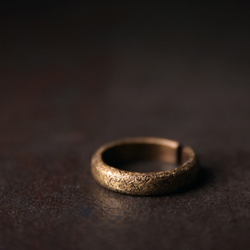 Kupfer Tibetischer Vintage Verstellbarer Glückspaarring