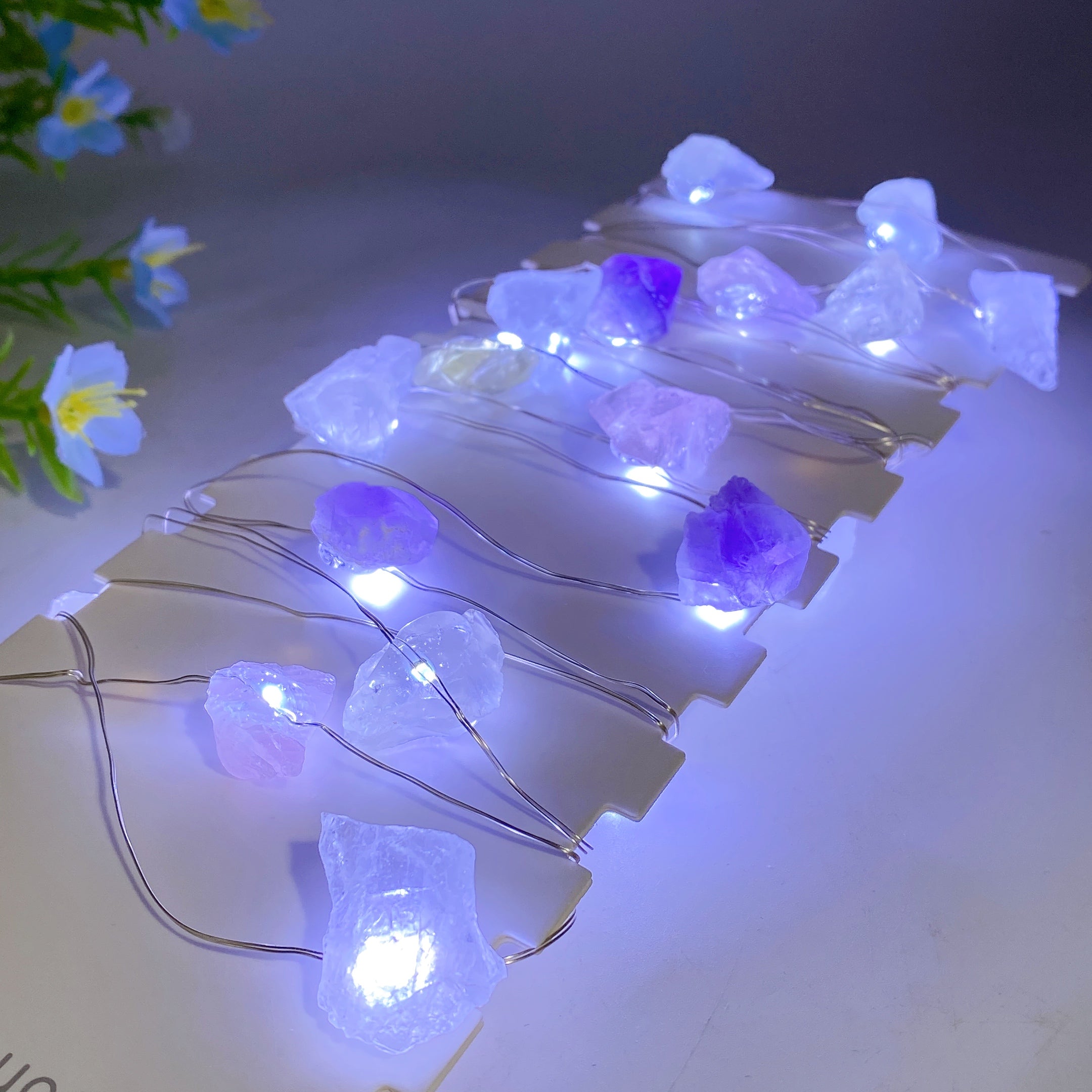 4 m Rohkristall-LED-Licht für Heilung und Dekoration