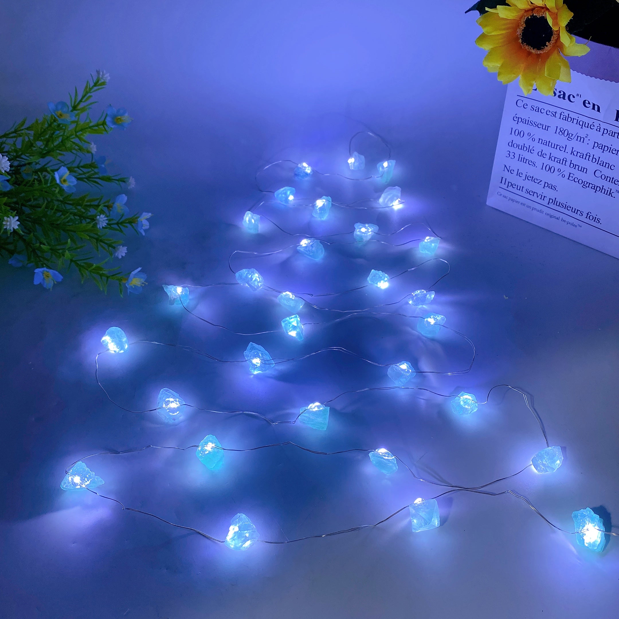 4 m Rohkristall-LED-Licht für Heilung und Dekoration