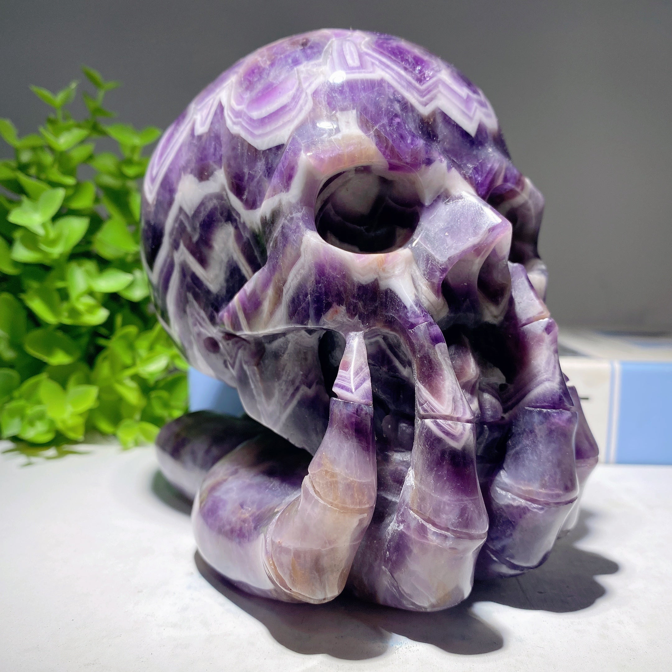 5.0" Unique Dream Amethyst Crystal Skull for Healing