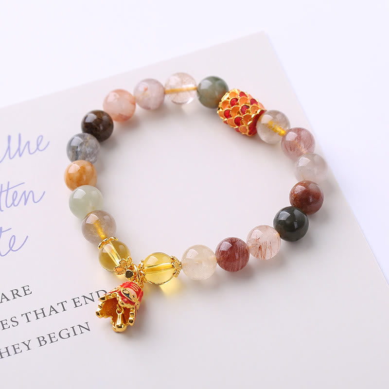 5,5–6,3 Zoll Rutilquarz Yin Yang Balance Armband