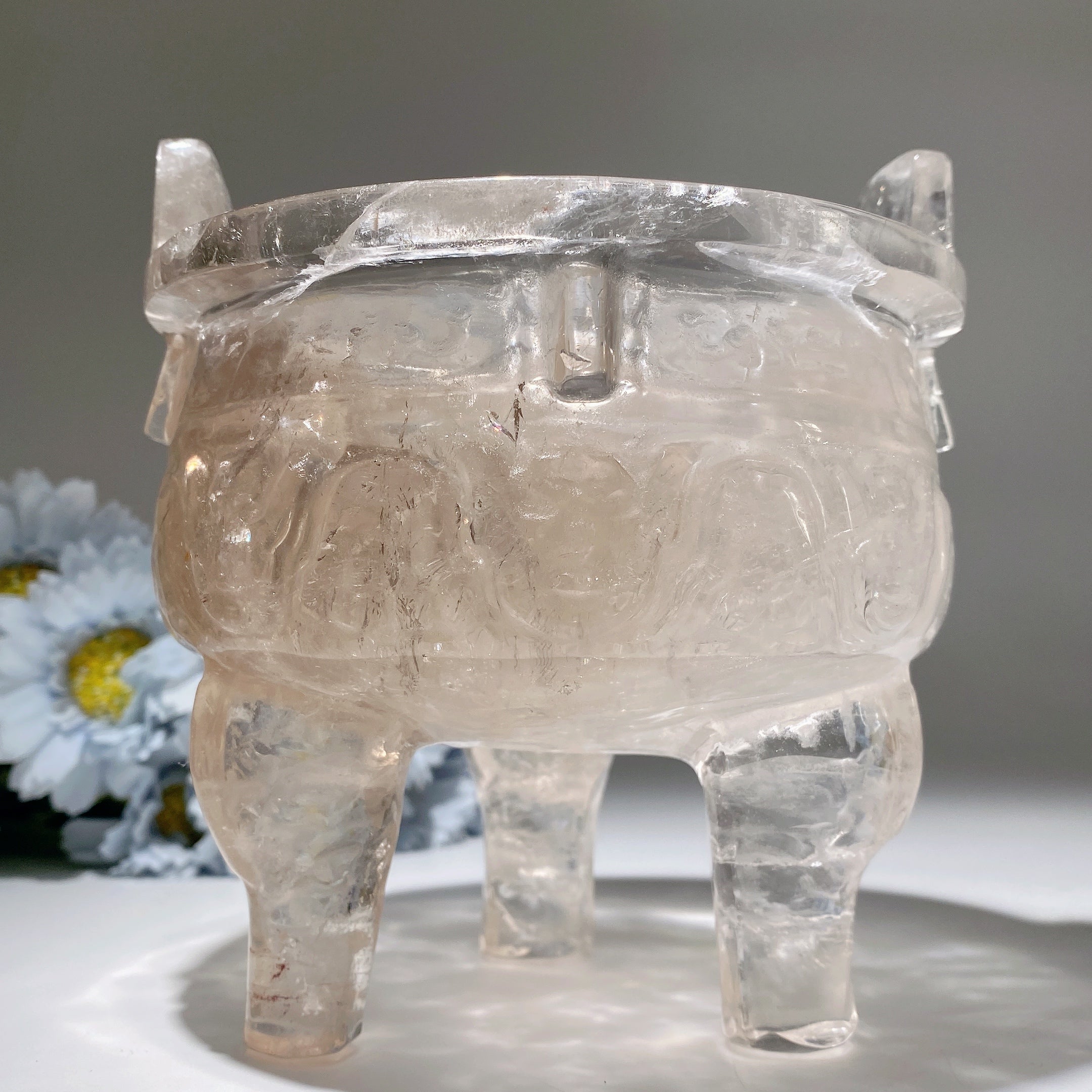 5,5 Zoll Rauchquarz Kristall Dreibein Figur