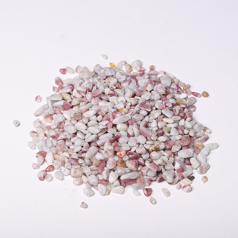 5-7mm Natural Pink Tourmaline Crystal Chips for Healing