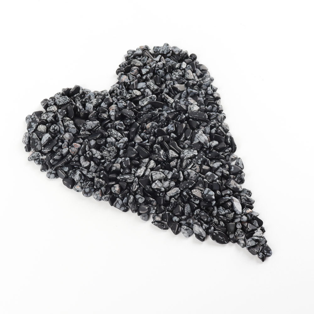 5–7 mm Schneeflocken-Obsidian-Trommelsteine, Heilung