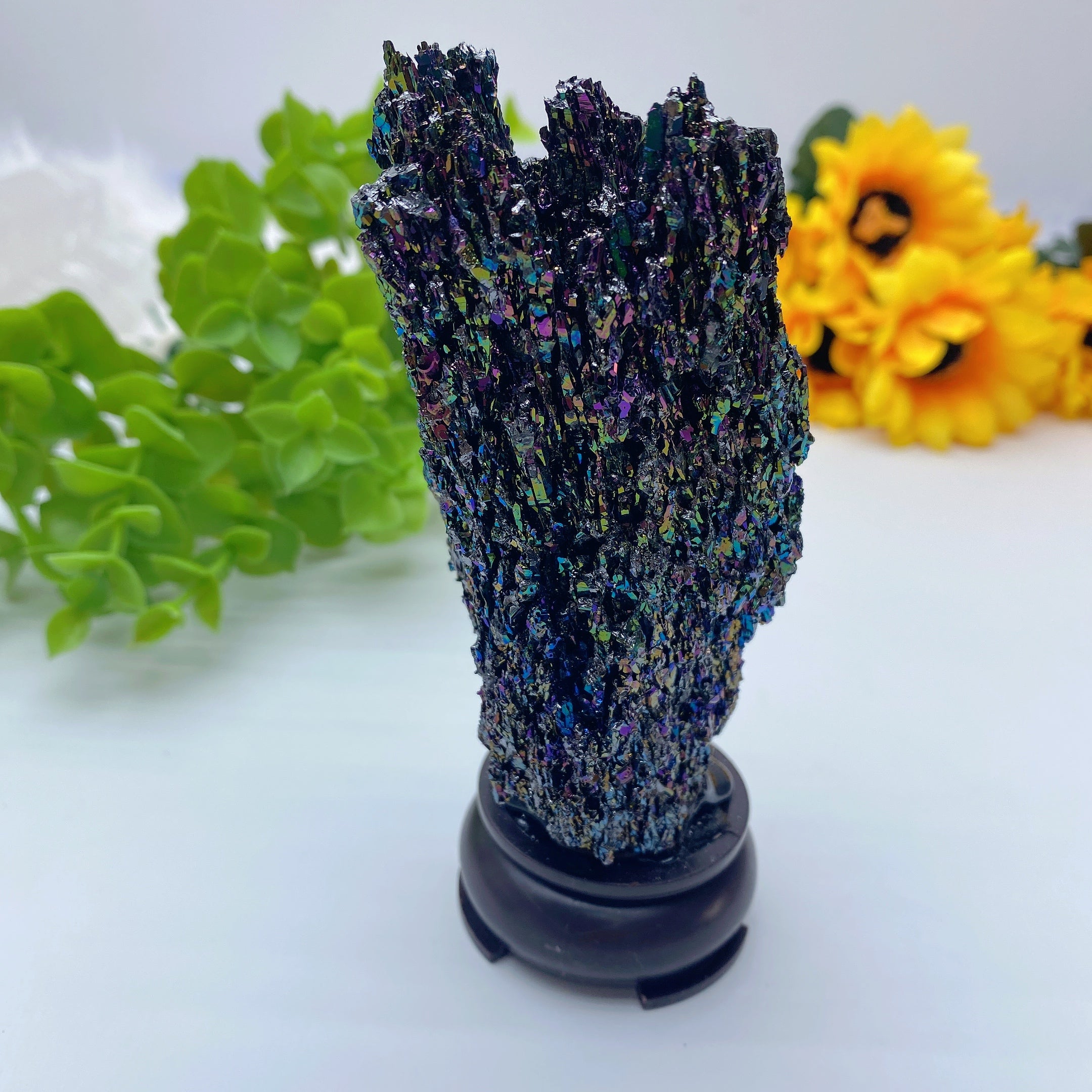 5 Zoll irisierender Siliziumkarbid-Freiformkristall