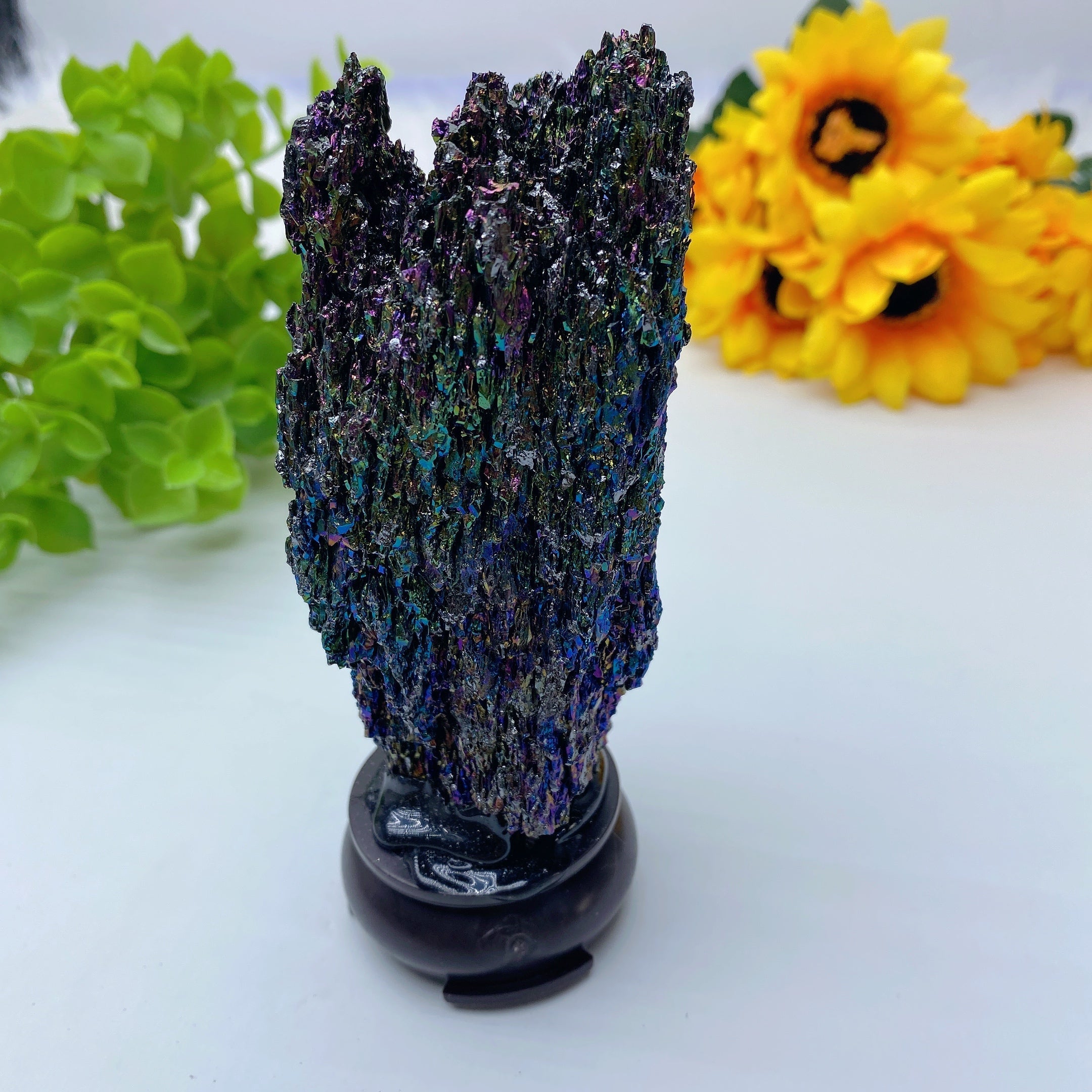 5 Zoll irisierender Siliziumkarbid-Freiformkristall