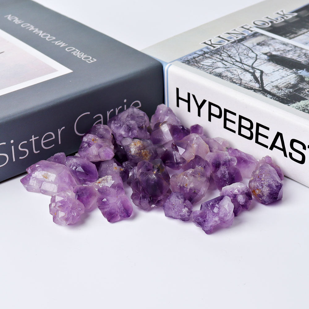 500 g roher Amethystbrocken, 2–2,5 cm, kristalliner Stein