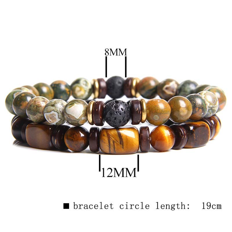 8 mm Tigerauge Kaiserstein Heilarmband für Meditation