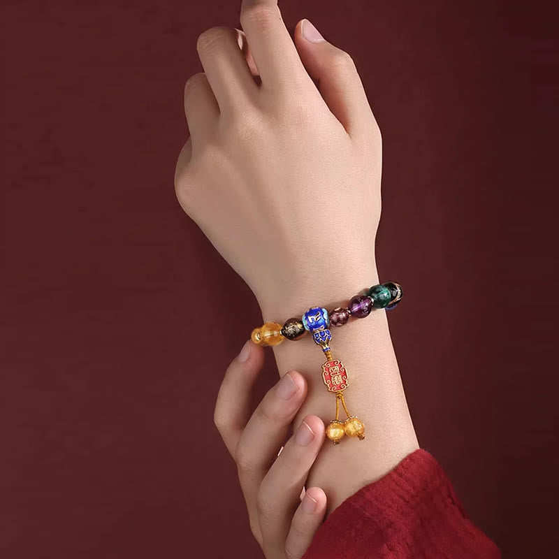 Om Mani Padme Hum Tibetisches Handgelenk Mala | 18 Räucherasche Liuli Glasperlen