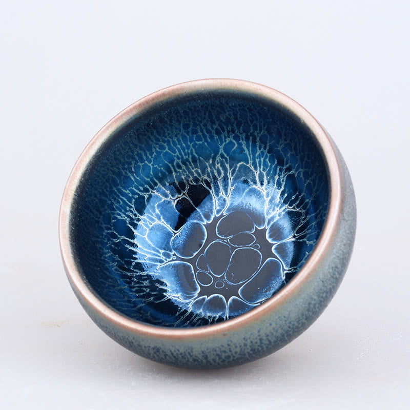 Handgefertigte Jian Zhan Keramik-Teetasse mit Drachenschuppen, 7,6 cm