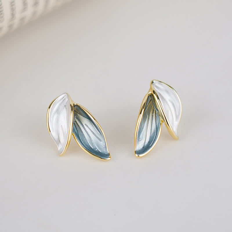 Copper Leaf Design Spiritual Earrings for Luck and Healing