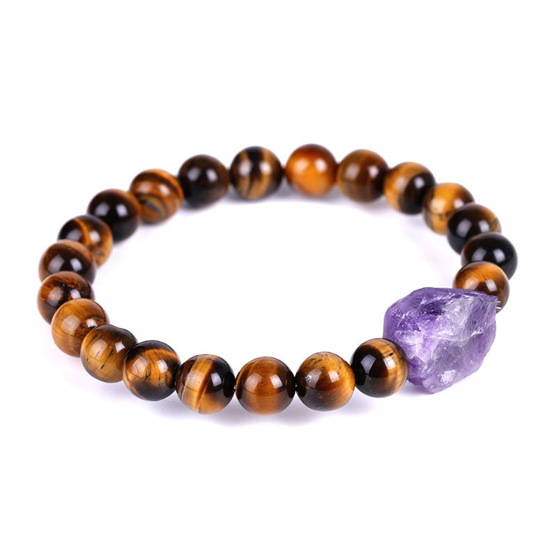 8 mm Tigerauge-Amethyst-Balance-Armband