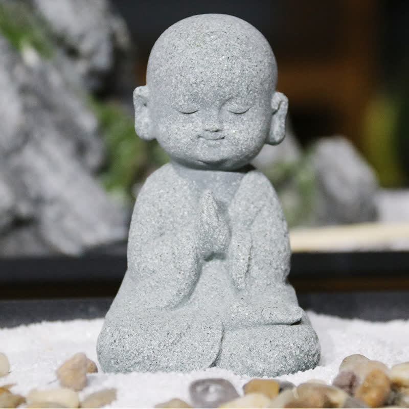Buddha-Statue aus Sandstein für Meditation und Mitgefühl | Wohndekoration