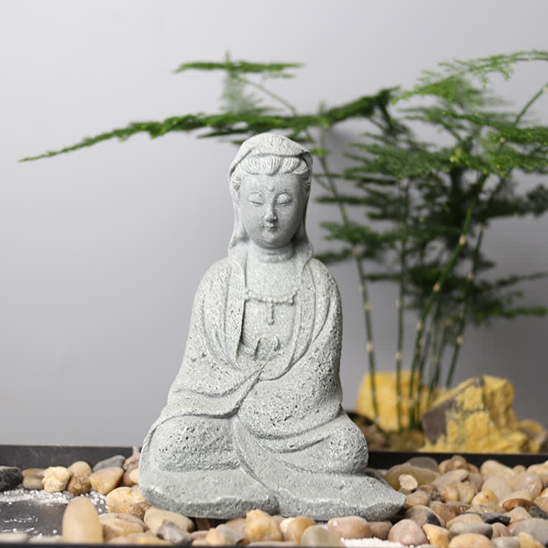 Sandstone Avalokitesvara Buddha Statue for Home Blessing