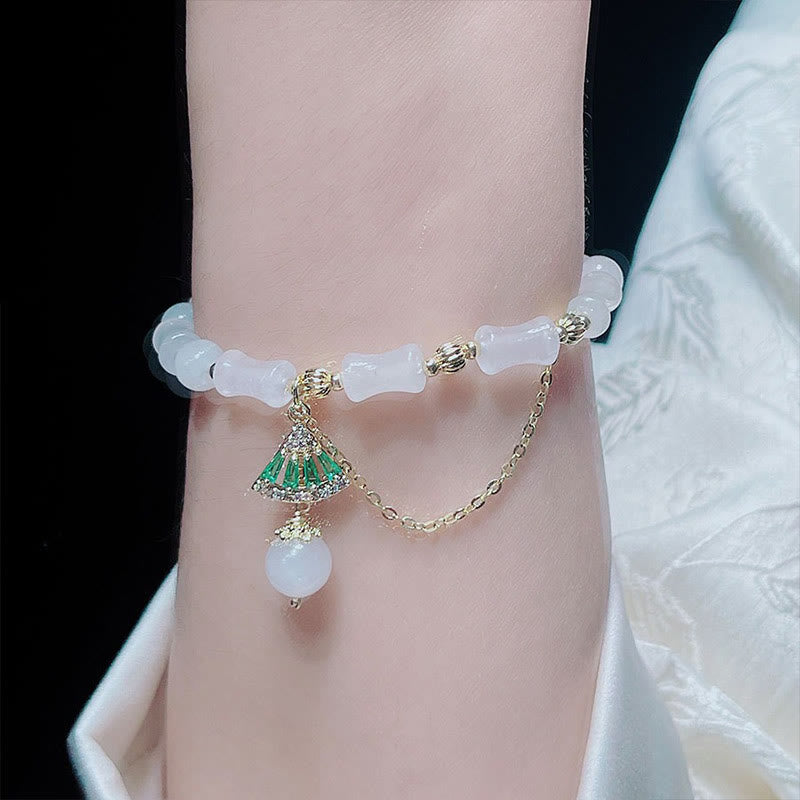 Tianshan Weißes Jade-Glückssegen-Bambusarmband