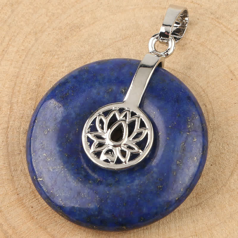Verschiedene Kristalle Amethyst Pink Lotus Heilung Halskette