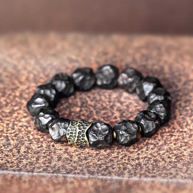 Paararmband aus Ebenholz und Kupfer für Frieden und Ausgeglichenheit