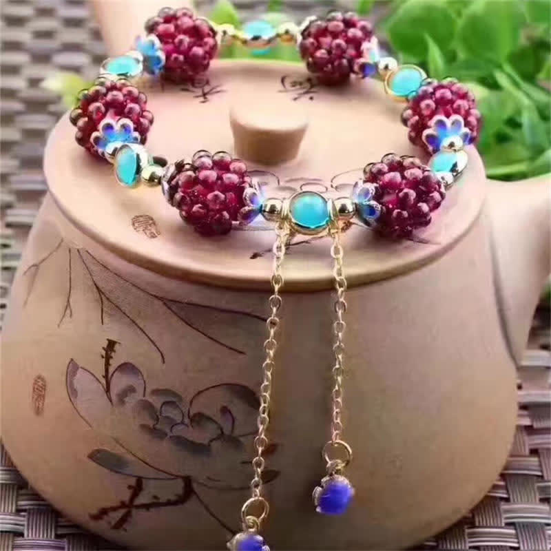 3 mm Granat & Amethyst Ruhearmband für die Heilung von Frauen