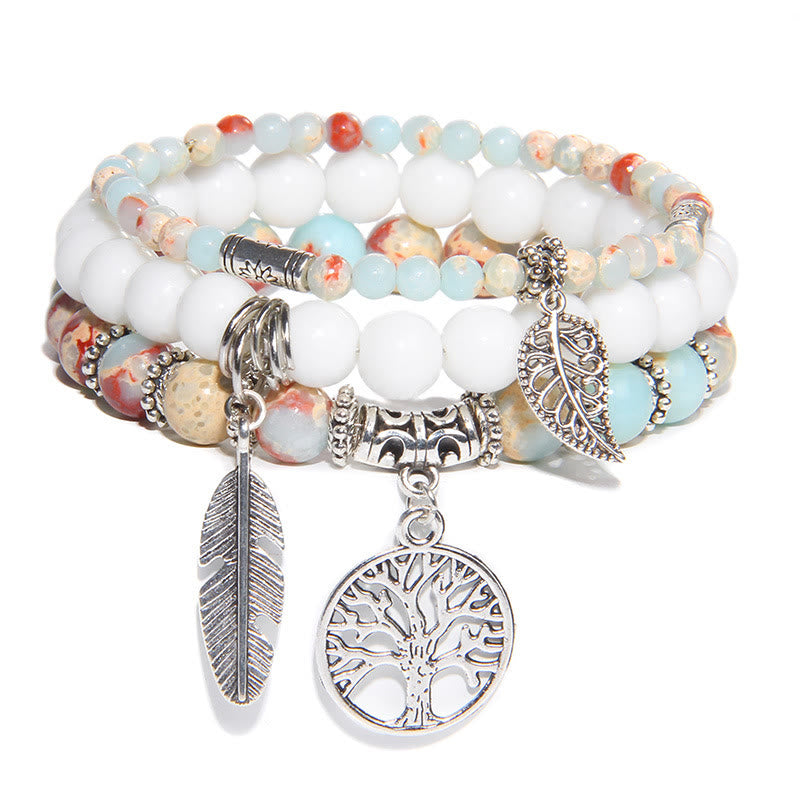 Turquoise Balance Bracelet with Tree of Life | Women's 8mm Beads