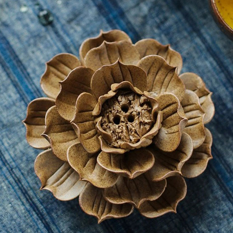 Lotus Tibetischer Rückfluss-Meditations-Räucherbrenner