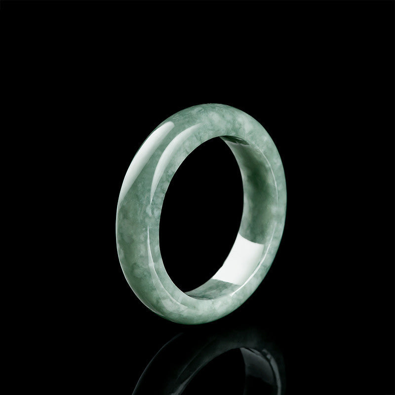 Jade-Reichtum-Heilring | Naturstein 6,5 mm Breite