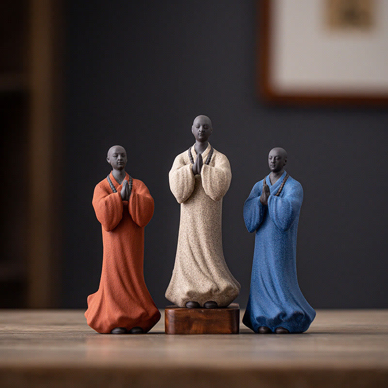 5 x 5 x 13 cm meditierende Buddha-Statue aus Keramik für Gelassenheit