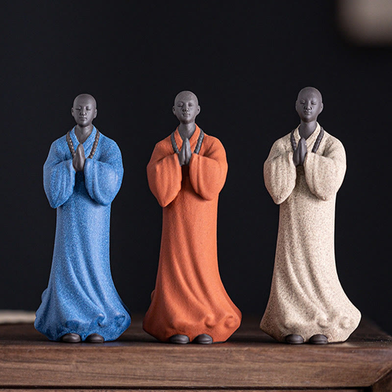 5 x 5 x 13 cm meditierende Buddha-Statue aus Keramik für Gelassenheit
