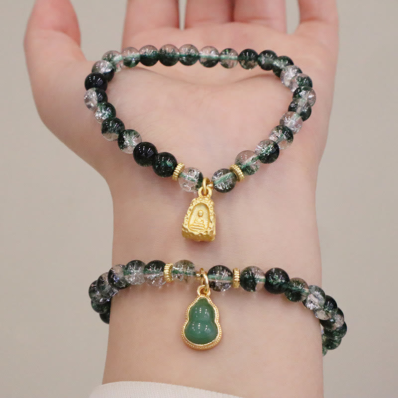 6,5 mm grünes Phantom Confidence Spirituelles Armband
