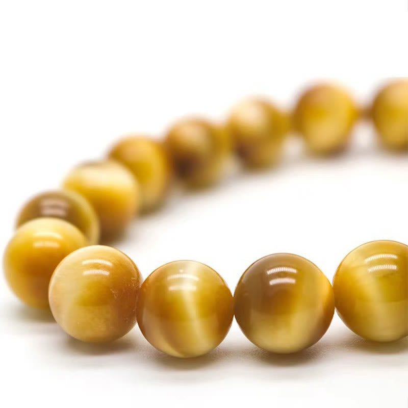 6–7 mm Tigerauge-Perlen-Schutzarmband für Selbstvertrauen