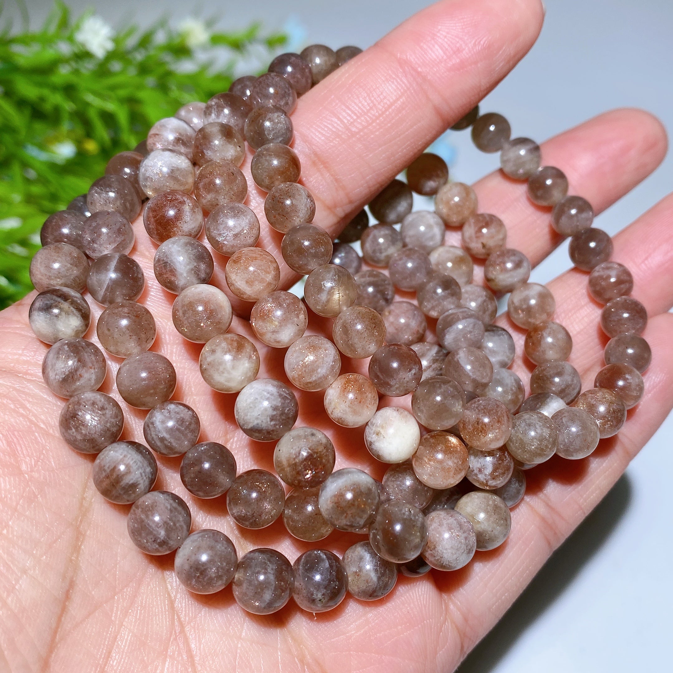 6-8mm Malachite Crystal Healing Bracelet for Balance