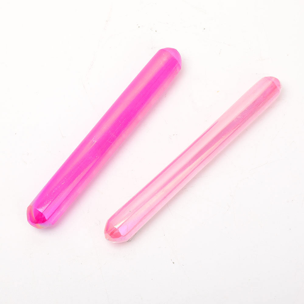 6-Zoll-Aura-Pink-Polierter Kristall-Selenit-Stab