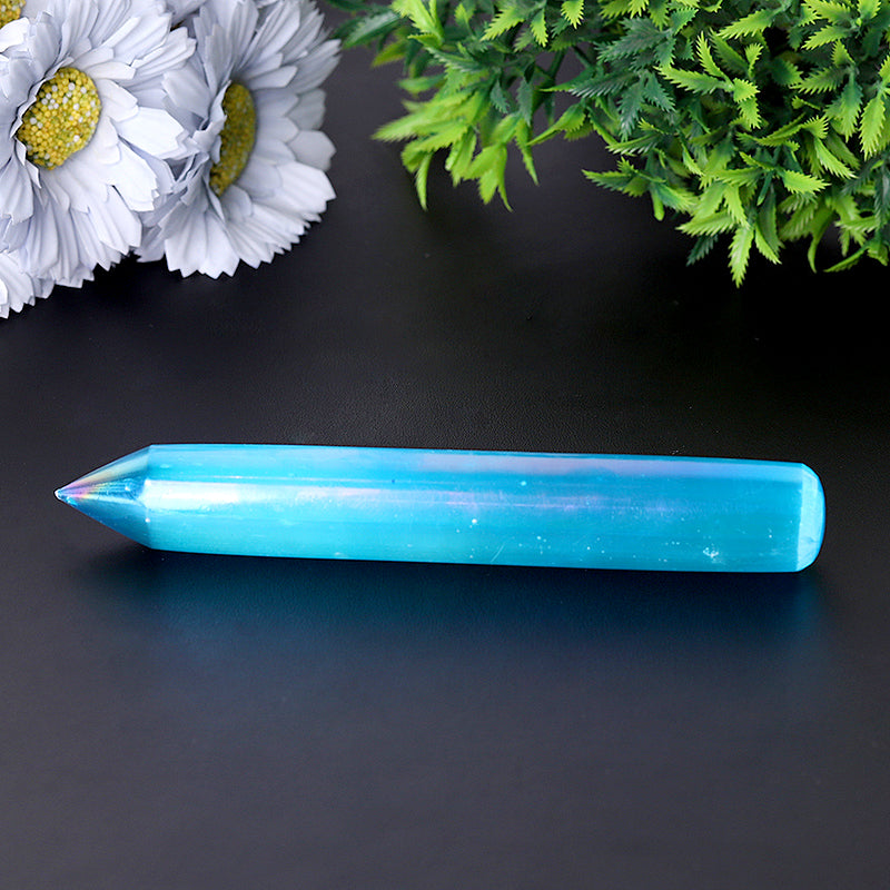 6 Zoll blauer Selenit-Kristallstab zur Meditation