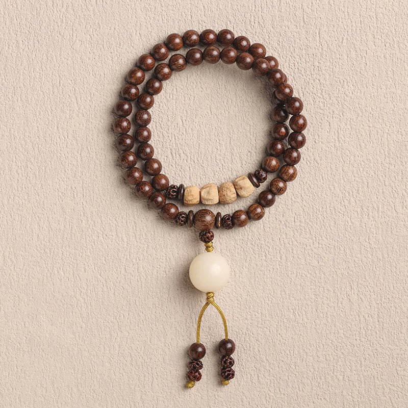 Sandalwood Double Wrap Bracelet 6mm for Purification