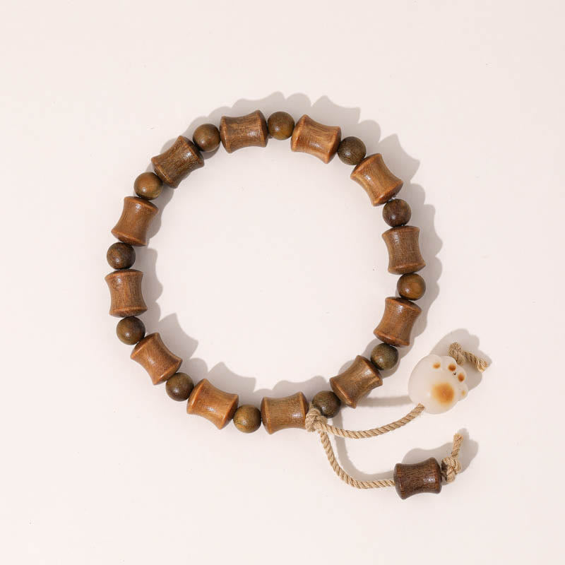 8 mm grünes Sandelholz-Bodhi-Samen-Peace-Spirituelles Armband