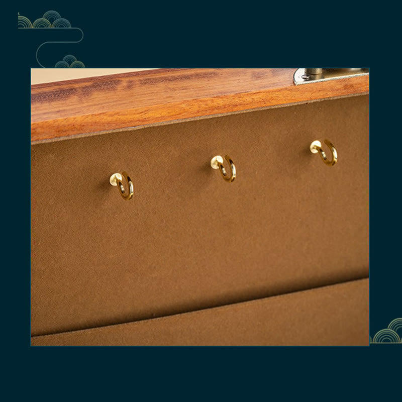 Handgefertigte Schmuckschatulle aus Rosenholz, 25,5 cm groß, verschließbar