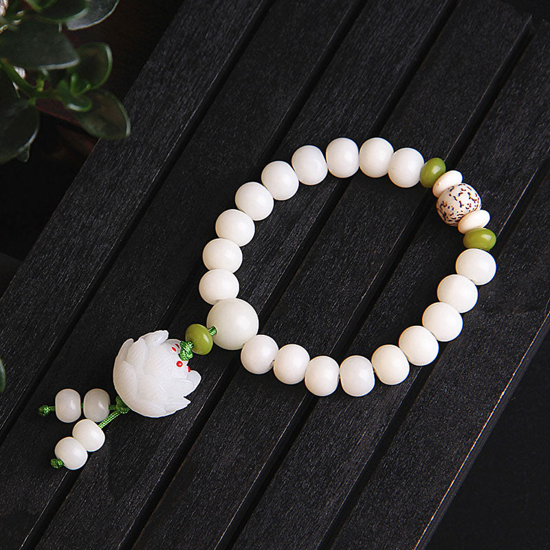 8 mm Bodhi Seed Lotus Armband für Glück und Erleuchtung