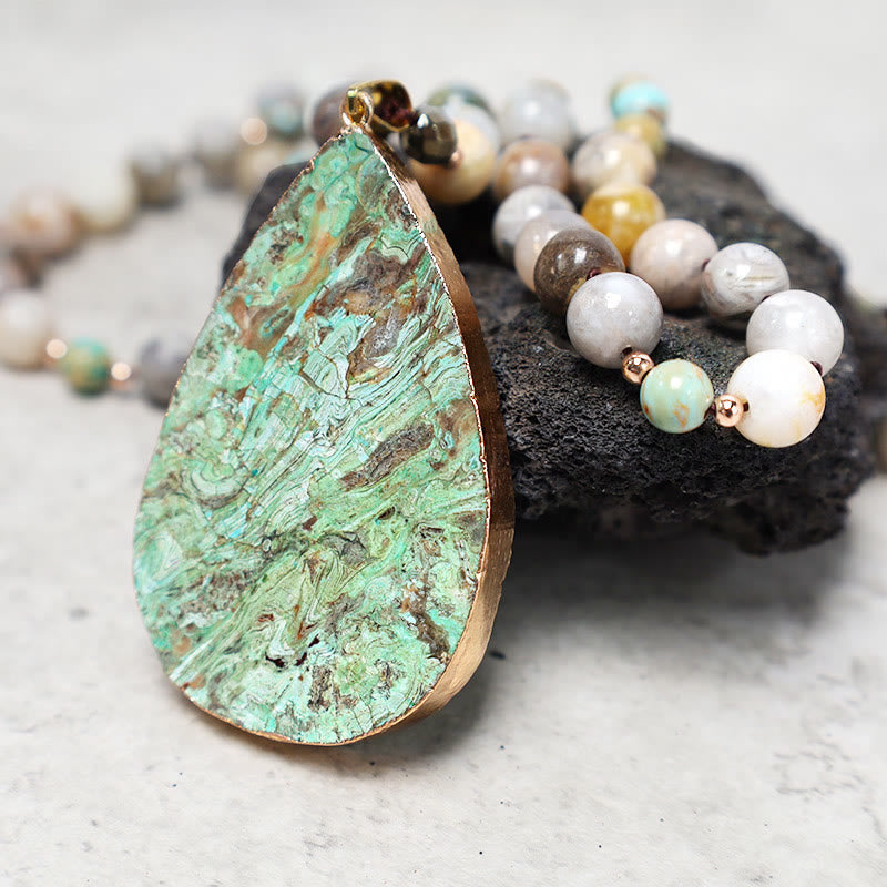33,5 Zoll Picasso Jaspis Heilkette | Achat Schmuck