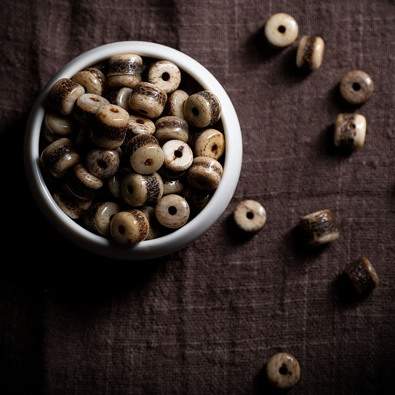 Unisex-Armband mit 108 tibetischen Yakknochen-Perlen