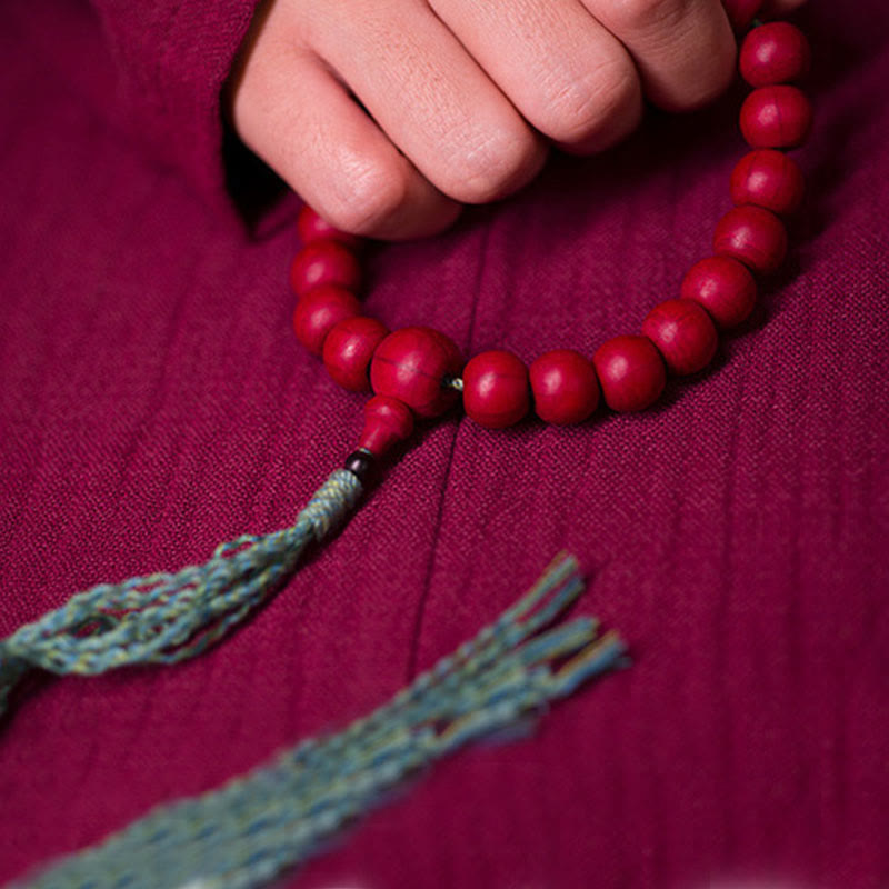 Unisex Abelia Biflora Holz Handgelenk Mala für Schutz & Segen