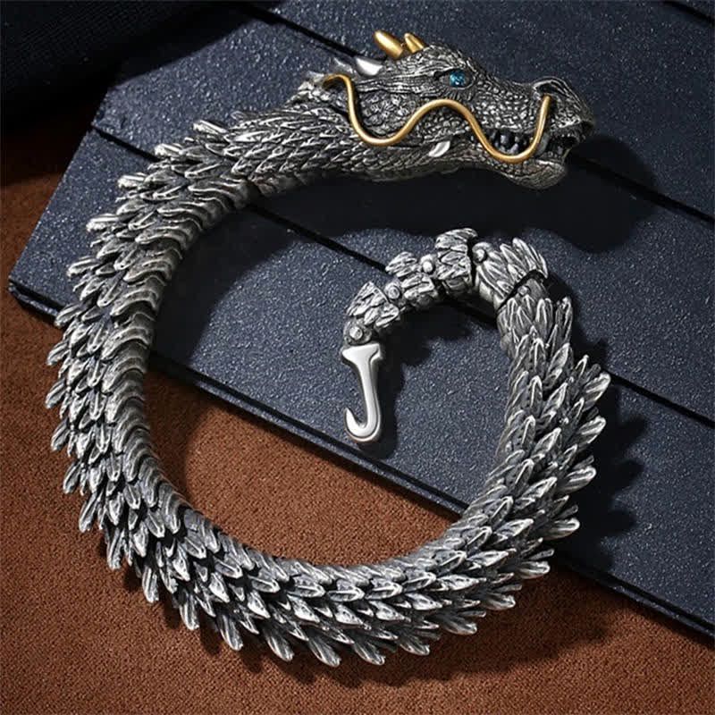 Nordischer Drache, handgefertigtes Glücks- und Schutzkettenarmband