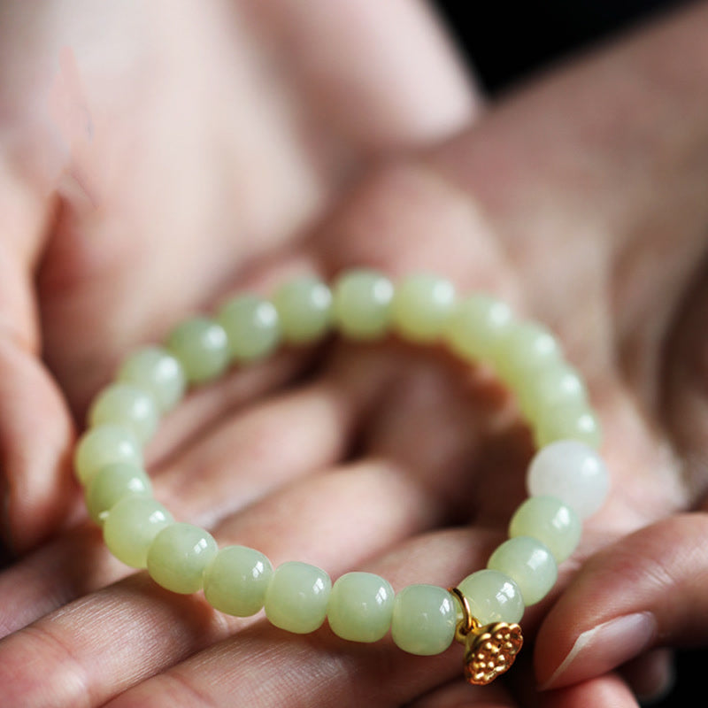 Jade Lotus Abundance Verstellbares Armband für Wohlstand